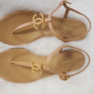 Chanel Sandals Nude Size 7 US